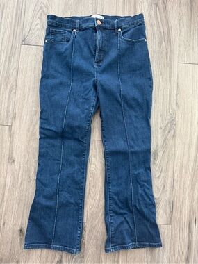 Loft Kick Crop Dark Wash Jeans